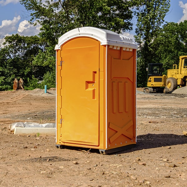 can i customize the exterior of the portable restrooms with my event logo or branding in Yarmouth IA